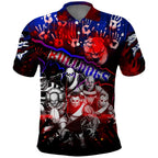 Step Into Horror Domain Bulldogs Football Polo Shirt Halloween Horror Movie Characters - Aussie Hoodie