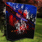 Step Into Horror Domain Bulldogs Football Quilt Halloween Horror Movie Characters - Aussie Hoodie