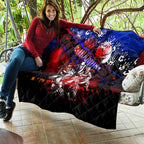 Step Into Horror Domain Bulldogs Football Quilt Halloween Horror Movie Characters - Aussie Hoodie