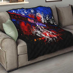 Step Into Horror Domain Bulldogs Football Quilt Halloween Horror Movie Characters - Aussie Hoodie