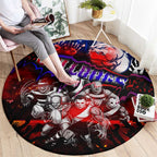 Step Into Horror Domain Bulldogs Football Round Carpet Halloween Horror Movie Characters - Aussie Hoodie
