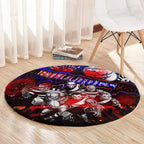 Step Into Horror Domain Bulldogs Football Round Carpet Halloween Horror Movie Characters - Aussie Hoodie