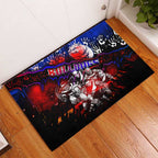 Step Into Horror Domain Bulldogs Football Rubber Doormat Halloween Horror Movie Characters - Aussie Hoodie