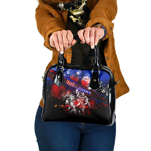 Step Into Horror Domain Bulldogs Football Shoulder Handbag Halloween Horror Movie Characters - Aussie Hoodie