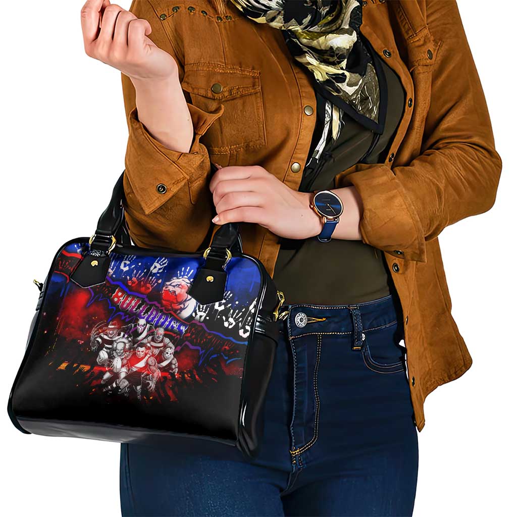 Step Into Horror Domain Bulldogs Football Shoulder Handbag Halloween Horror Movie Characters - Aussie Hoodie