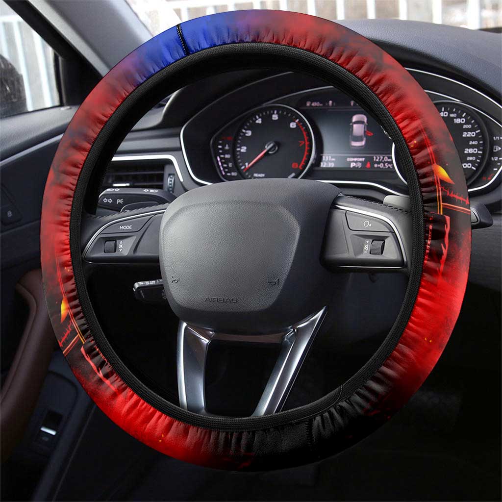Step Into Horror Domain Bulldogs Football Steering Wheel Cover Halloween Horror Movie Characters - Aussie Hoodie