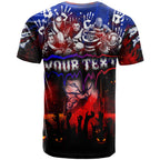 Step Into Horror Domain Bulldogs Football T Shirt Halloween Horror Movie Characters - Aussie Hoodie