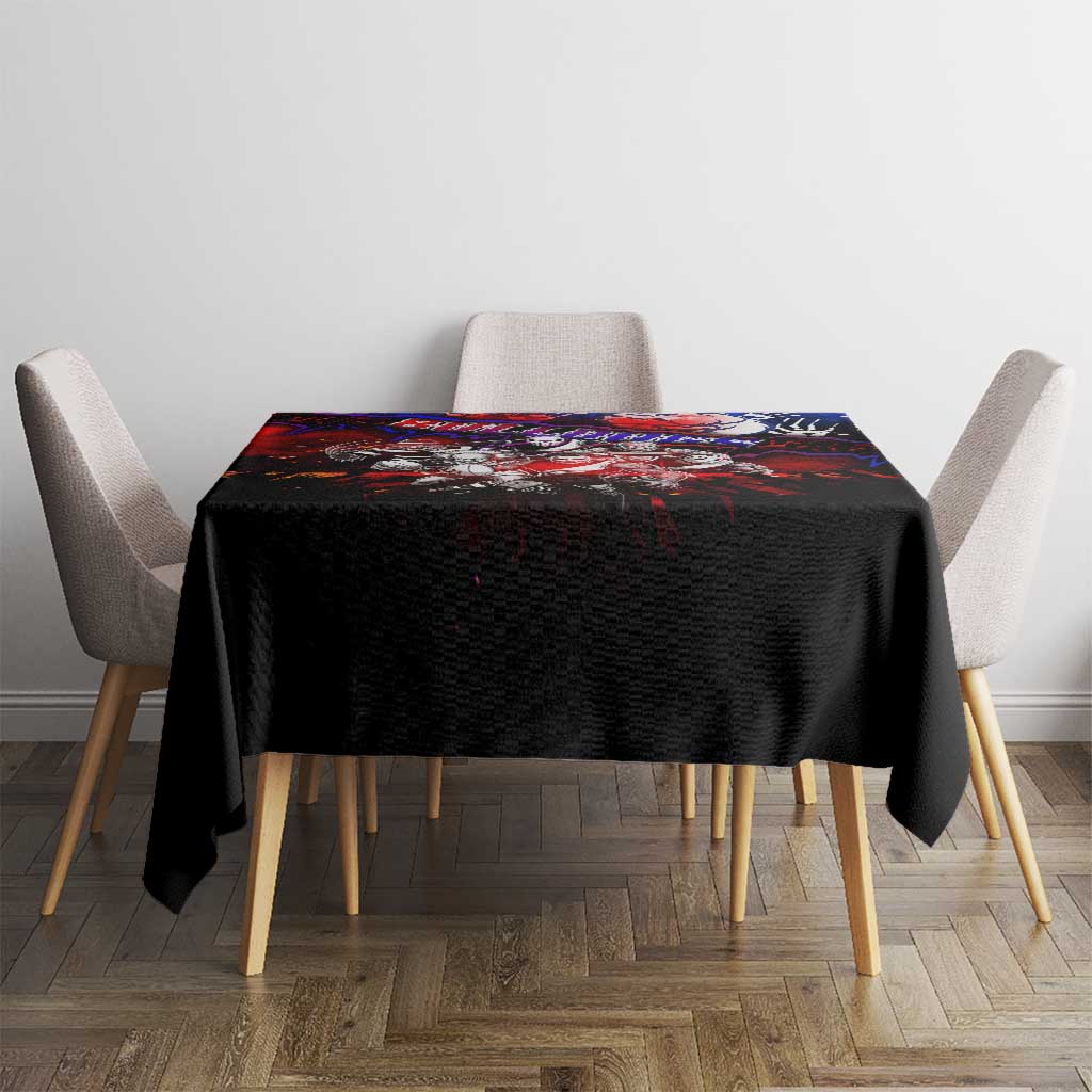 Step Into Horror Domain Bulldogs Football Tablecloth Halloween Horror Movie Characters - Aussie Hoodie