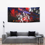 Step Into Horror Domain Bulldogs Football Tapestry Halloween Horror Movie Characters - Aussie Hoodie
