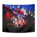 Step Into Horror Domain Bulldogs Football Tapestry Halloween Horror Movie Characters - Aussie Hoodie