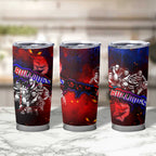 Step Into Horror Domain Bulldogs Football Tumbler Cup Halloween Horror Movie Characters - Aussie Hoodie