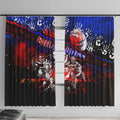 Step Into Horror Domain Bulldogs Football Window Curtain Halloween Horror Movie Characters - Aussie Hoodie