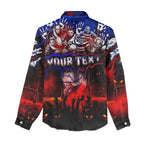 Step Into Horror Domain Bulldogs Football Women Casual Shirt Halloween Horror Movie Characters - Aussie Hoodie