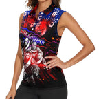 Step Into Horror Domain Bulldogs Football Women Sleeveless Polo Shirt Halloween Horror Movie Characters - Aussie Hoodie