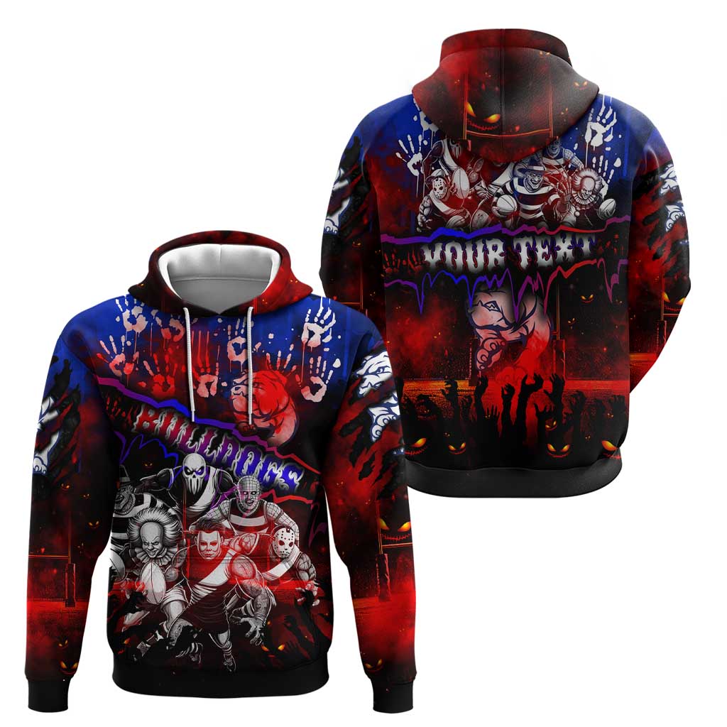 Step Into Horror Domain Bulldogs Football Zip Hoodie Halloween Horror Movie Characters - Aussie Hoodie