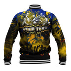 Step Into Horror Domain Eagles Football Baseball Jacket Halloween Horror Movie Characters - Aussie Hoodie