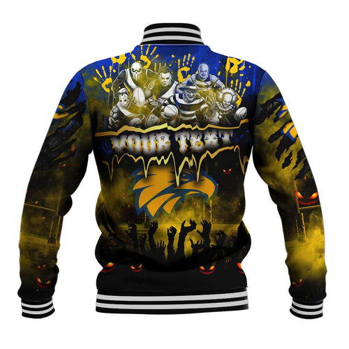 Step Into Horror Domain Eagles Football Baseball Jacket Halloween Horror Movie Characters - Aussie Hoodie