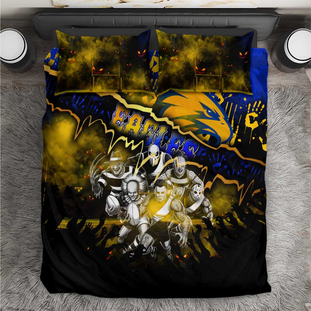 Step Into Horror Domain Eagles Football Bedding Set Halloween Horror Movie Characters - Aussie Hoodie