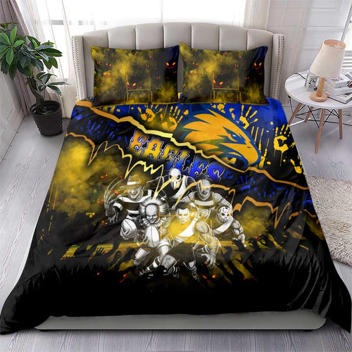 Step Into Horror Domain Eagles Football Bedding Set Halloween Horror Movie Characters - Aussie Hoodie