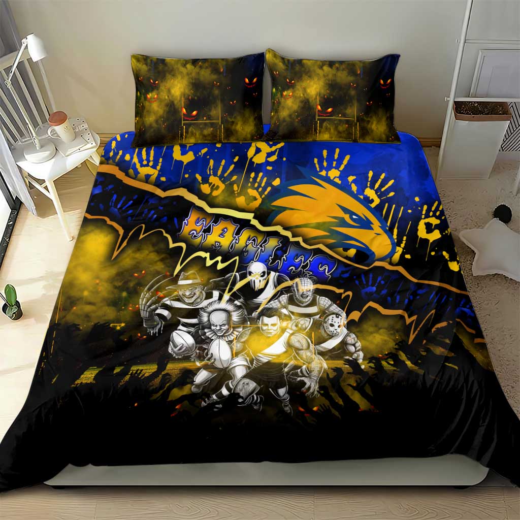 Step Into Horror Domain Eagles Football Bedding Set Halloween Horror Movie Characters - Aussie Hoodie