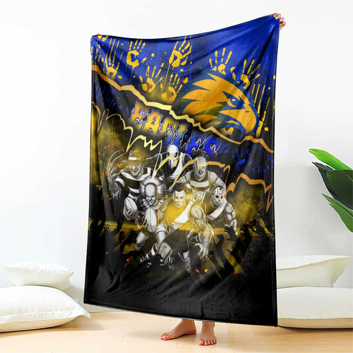 Step Into Horror Domain Eagles Football Blanket Halloween Horror Movie Characters - Aussie Hoodie