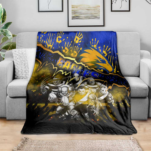 Step Into Horror Domain Eagles Football Blanket Halloween Horror Movie Characters - Aussie Hoodie