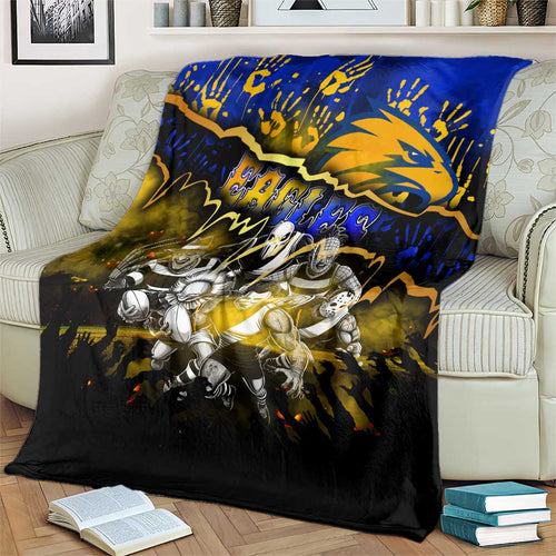Step Into Horror Domain Eagles Football Blanket Halloween Horror Movie Characters - Aussie Hoodie