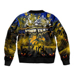 Step Into Horror Domain Eagles Football Bomber Jacket Halloween Horror Movie Characters - Aussie Hoodie