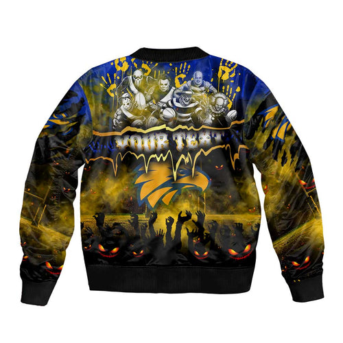 Step Into Horror Domain Eagles Football Bomber Jacket Halloween Horror Movie Characters - Aussie Hoodie