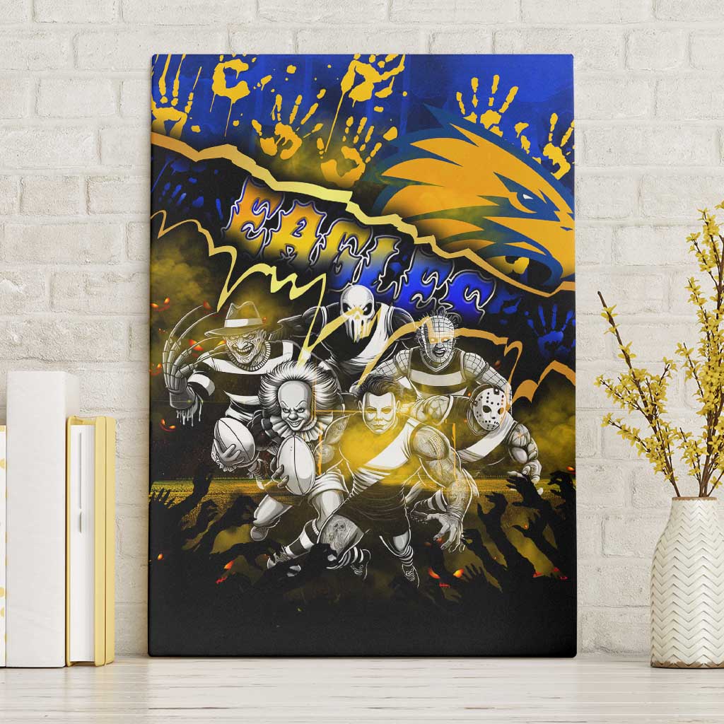 Step Into Horror Domain Eagles Football Canvas Wall Art Halloween Horror Movie Characters - Aussie Hoodie