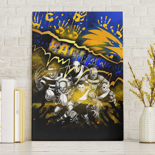 Step Into Horror Domain Eagles Football Canvas Wall Art Halloween Horror Movie Characters - Aussie Hoodie