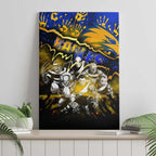 Step Into Horror Domain Eagles Football Canvas Wall Art Halloween Horror Movie Characters - Aussie Hoodie