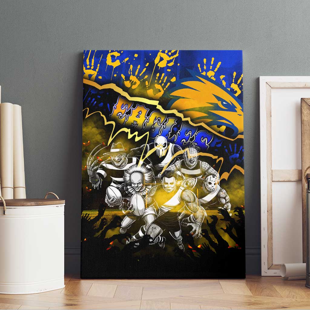 Step Into Horror Domain Eagles Football Canvas Wall Art Halloween Horror Movie Characters - Aussie Hoodie