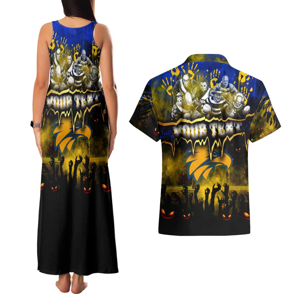 Step Into Horror Domain Eagles Football Couples Matching Tank Maxi Dress and Hawaiian Shirt Halloween Horror Movie Characters - Aussie Hoodie