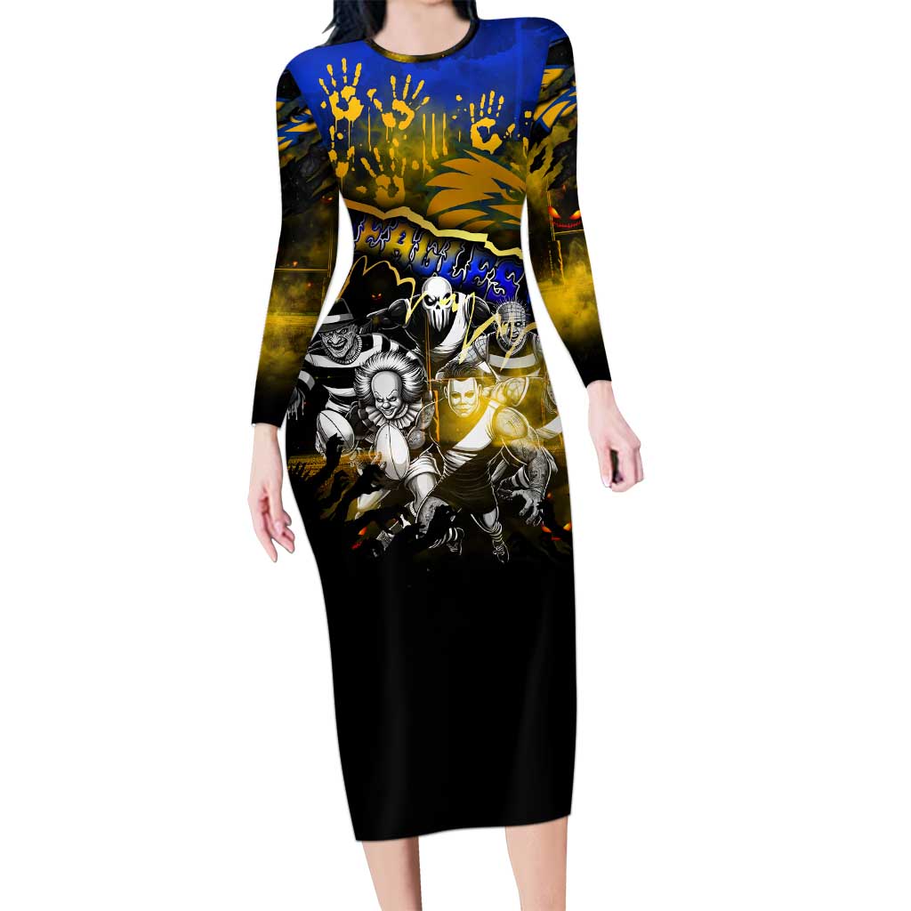 Step Into Horror Domain Eagles Football Family Matching Long Sleeve Bodycon Dress and Hawaiian Shirt Halloween Horror Movie Characters - Aussie Hoodie