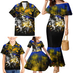 Step Into Horror Domain Eagles Football Family Matching Mermaid Dress and Hawaiian Shirt Halloween Horror Movie Characters - Aussie Hoodie
