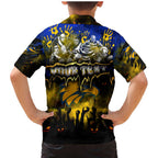 Step Into Horror Domain Eagles Football Family Matching Mermaid Dress and Hawaiian Shirt Halloween Horror Movie Characters - Aussie Hoodie