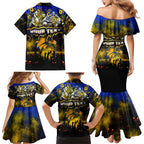 Step Into Horror Domain Eagles Football Family Matching Mermaid Dress and Hawaiian Shirt Halloween Horror Movie Characters - Aussie Hoodie
