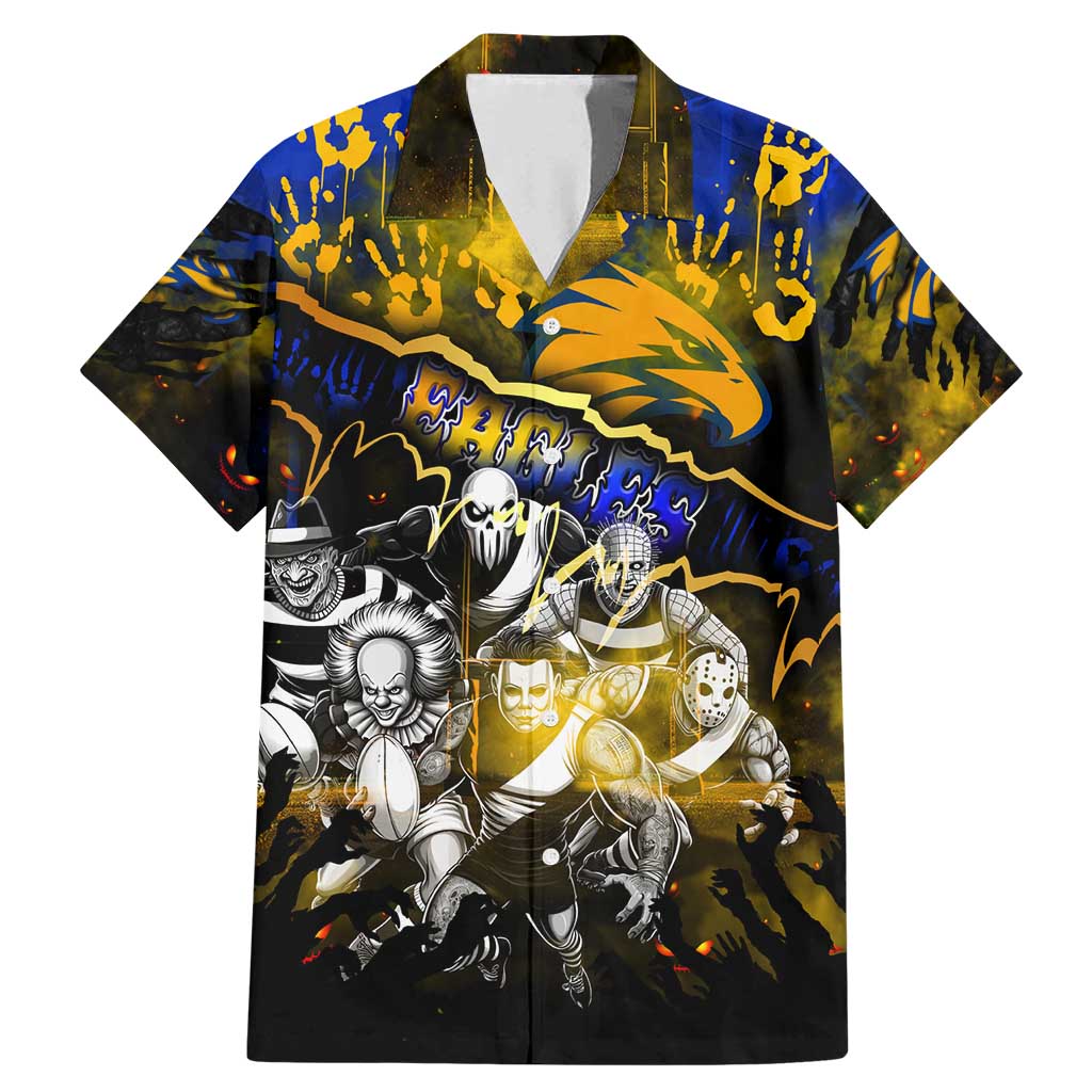Step Into Horror Domain Eagles Football Family Matching Mermaid Dress and Hawaiian Shirt Halloween Horror Movie Characters - Aussie Hoodie