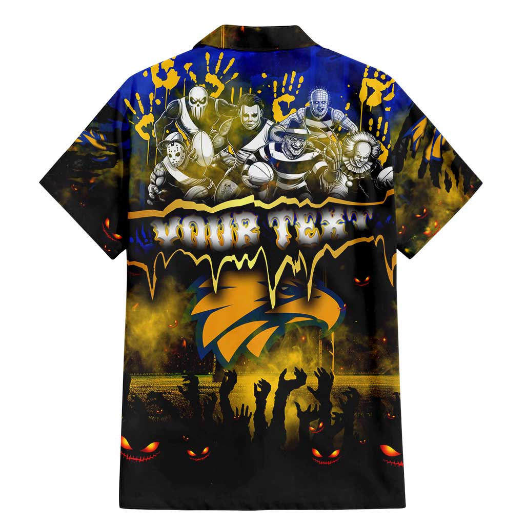 Step Into Horror Domain Eagles Football Family Matching Mermaid Dress and Hawaiian Shirt Halloween Horror Movie Characters - Aussie Hoodie