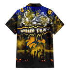 Step Into Horror Domain Eagles Football Family Matching Mermaid Dress and Hawaiian Shirt Halloween Horror Movie Characters - Aussie Hoodie