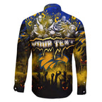 Step Into Horror Domain Eagles Football Family Matching Mermaid Dress and Hawaiian Shirt Halloween Horror Movie Characters - Aussie Hoodie