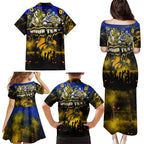 Step Into Horror Domain Eagles Football Family Matching Puletasi and Hawaiian Shirt Halloween Horror Movie Characters - Aussie Hoodie
