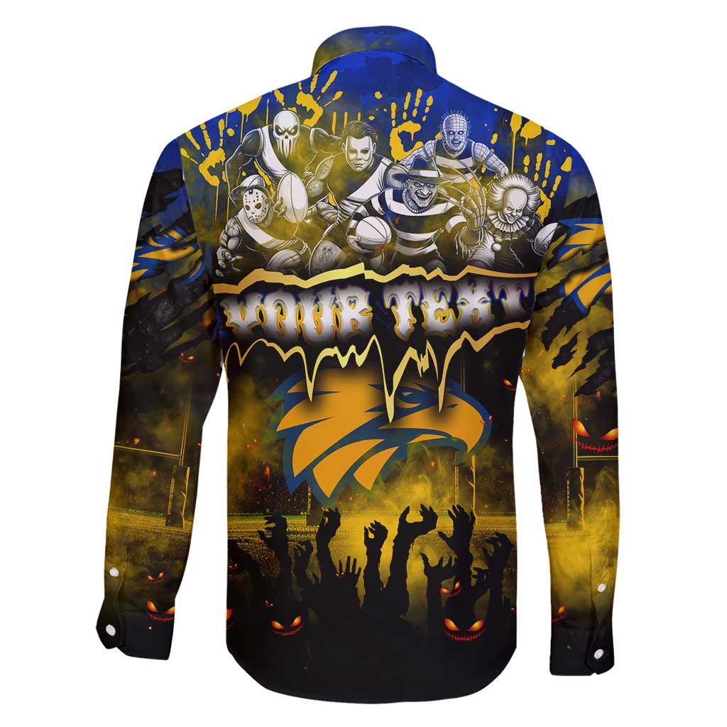 Step Into Horror Domain Eagles Football Family Matching Short Sleeve Bodycon Dress and Hawaiian Shirt Halloween Horror Movie Characters - Aussie Hoodie