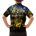 Step Into Horror Domain Eagles Football Family Matching Summer Maxi Dress and Hawaiian Shirt Halloween Horror Movie Characters - Aussie Hoodie