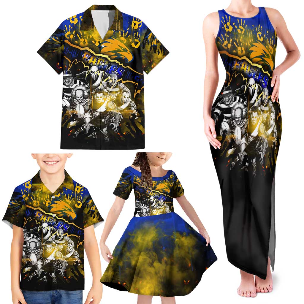 Step Into Horror Domain Eagles Football Family Matching Tank Maxi Dress and Hawaiian Shirt Halloween Horror Movie Characters - Aussie Hoodie
