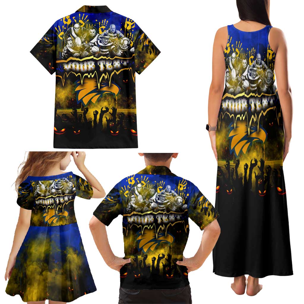 Step Into Horror Domain Eagles Football Family Matching Tank Maxi Dress and Hawaiian Shirt Halloween Horror Movie Characters - Aussie Hoodie
