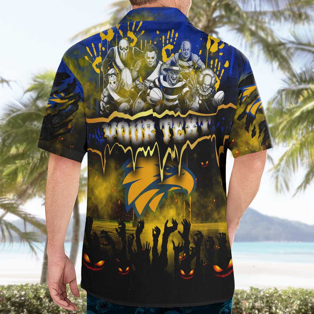Step Into Horror Domain Eagles Football Hawaiian Shirt Halloween Horror Movie Characters - Aussie Hoodie
