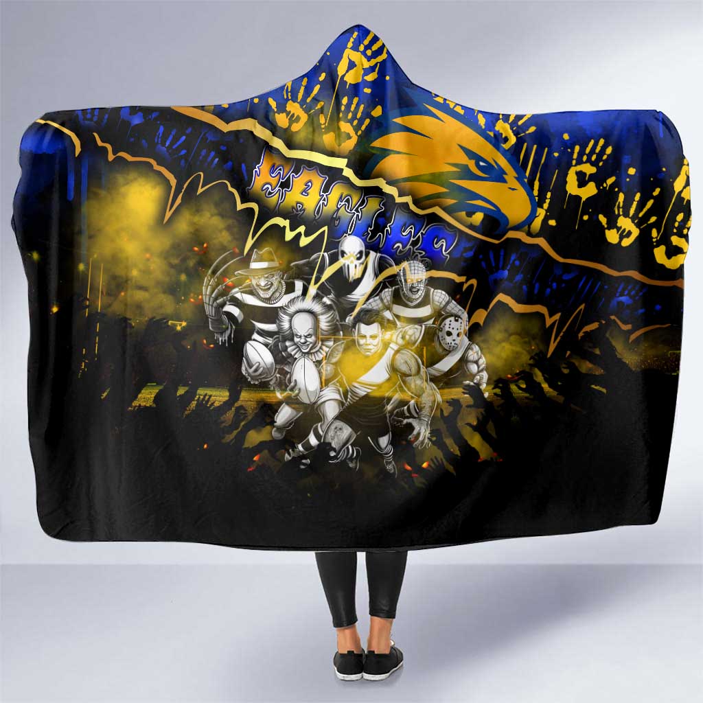 Step Into Horror Domain Eagles Football Hooded Blanket Halloween Horror Movie Characters - Aussie Hoodie