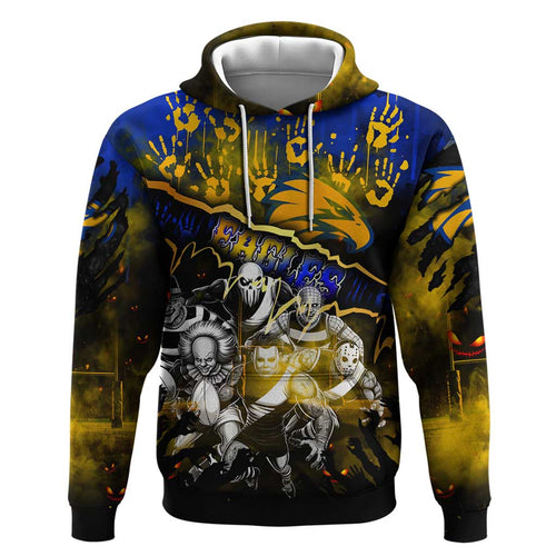 Step Into Horror Domain Eagles Football Hoodie Halloween Horror Movie Characters - Aussie Hoodie